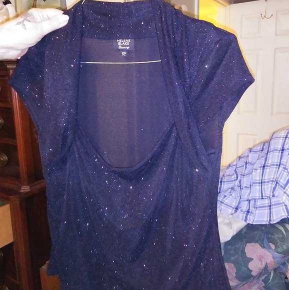 Helene blake glitter black dress shirt - Picture 1 of 2